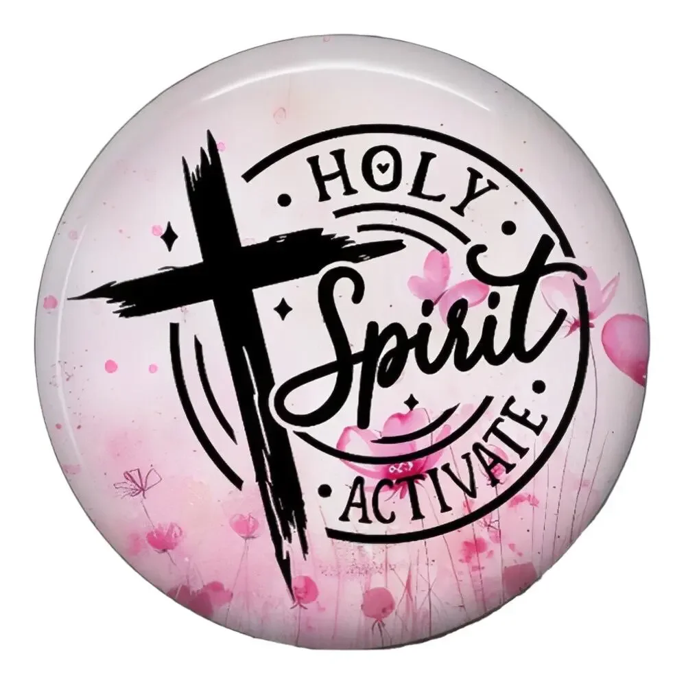 Holy Spirit Activate Badge Reel Christian Faith Retractable ID Holder Gift